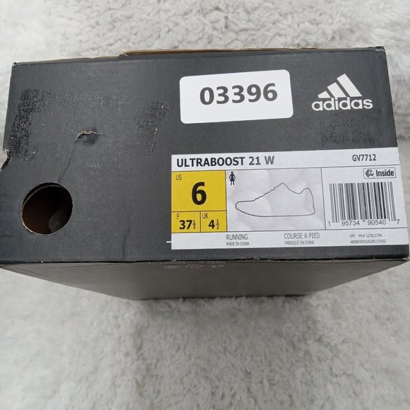 Adidas Running Shoes Womens 6 UltraBoost 21 Oreo White Black Sneakers GV7712 - Picture 9 of 9